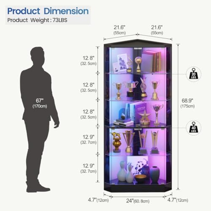 Narożna witryna ekspozycyjna z – Display Case Acrylic recenzja i cena